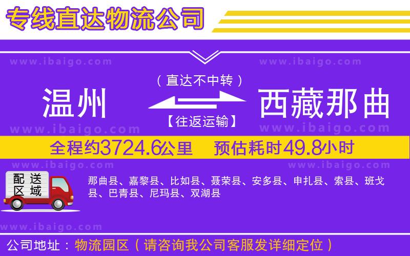 溫州到西藏那曲地區(qū)貨運(yùn)公司