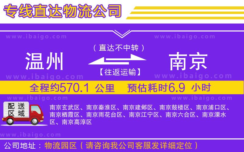 溫州到南京貨運(yùn)專線