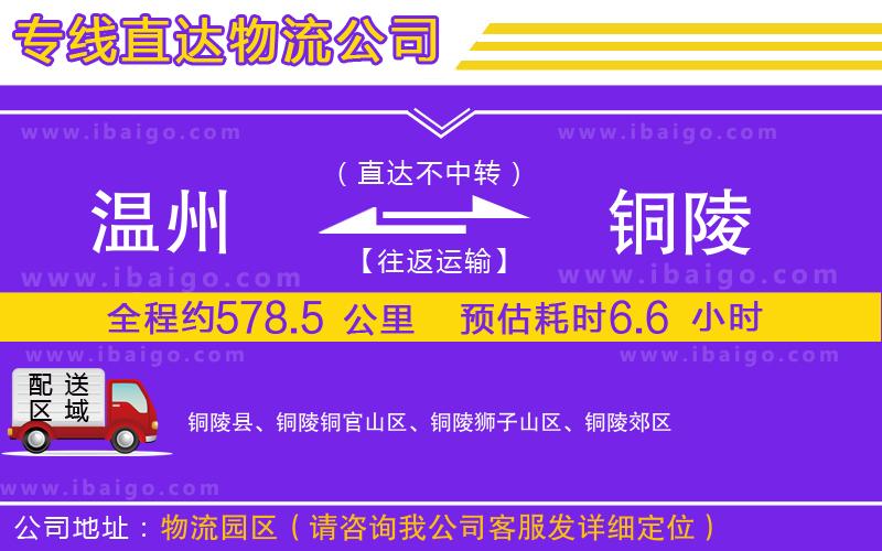 溫州到銅陵貨運(yùn)專(zhuān)線