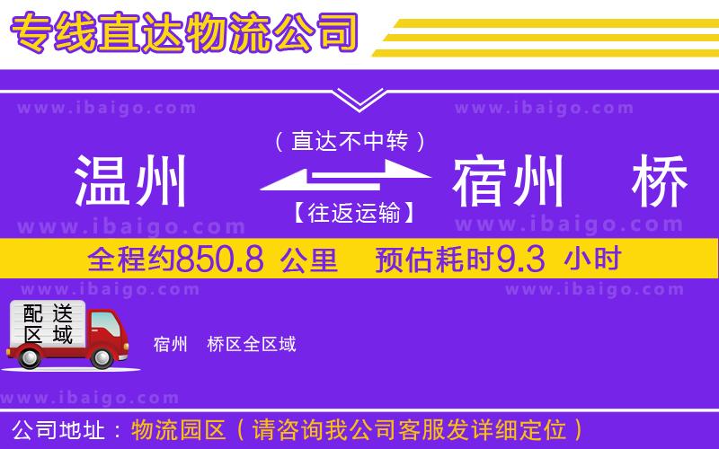 溫州到宿州埇橋區(qū)貨運(yùn)公司