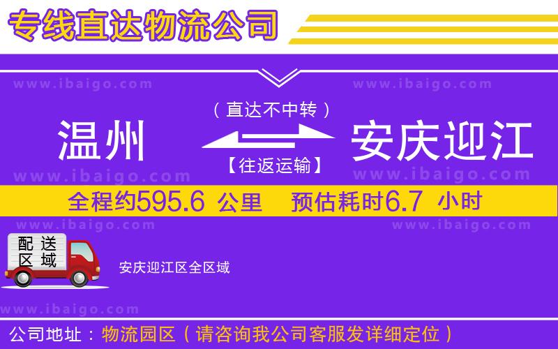 溫州到安慶迎江區(qū)貨運公司