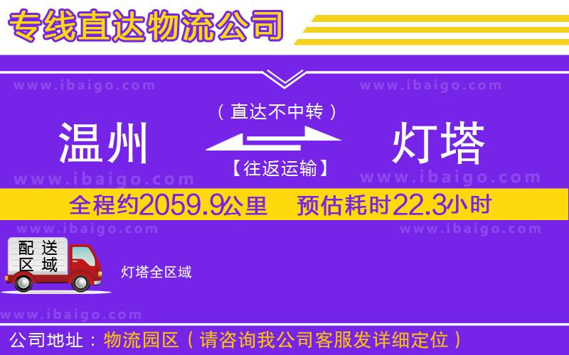 溫州到燈塔物流專線