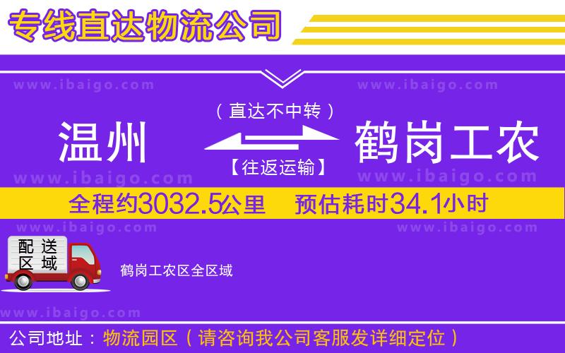溫州到鶴崗工農(nóng)區(qū)貨運(yùn)專線