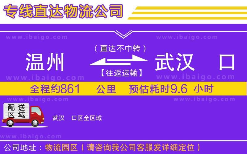 溫州到武漢硚口區(qū)貨運(yùn)專線