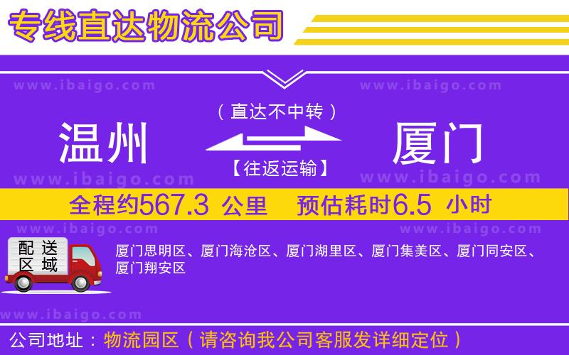 溫州到廈門貨運(yùn)公司
