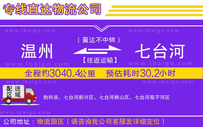 溫州到七臺河貨運(yùn)公司
