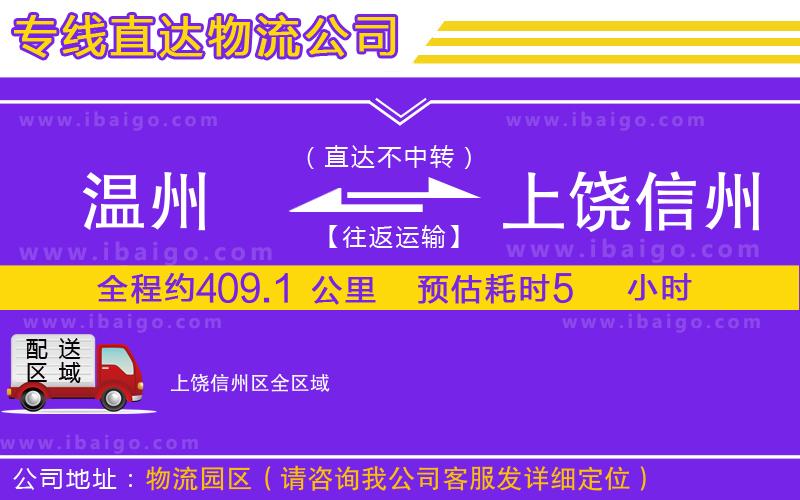 溫州到上饒信州區(qū)物流專(zhuān)線