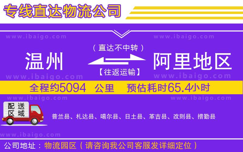 溫州到阿里地區(qū)貨運公司