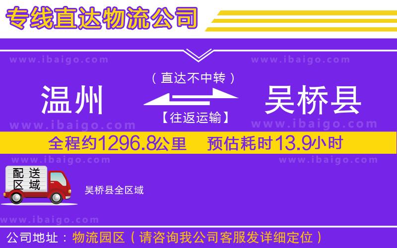 溫州到吳橋縣貨運(yùn)