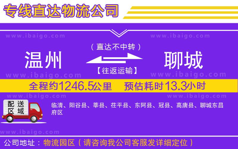 溫州到聊城貨運(yùn)